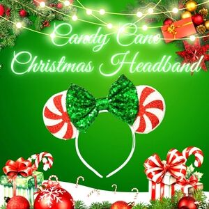 Candy Cane Christmas Head Band